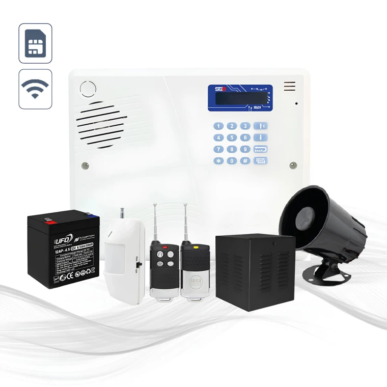 پکیج دزدگیر سایلکس با یک چشمی بیسیم با مرکز فرمان SG8-Lite