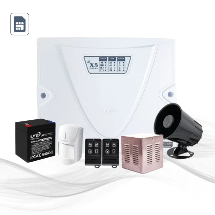 پک دزدگیر کلاسیک با یک چشمی با سیم و مرکز X5