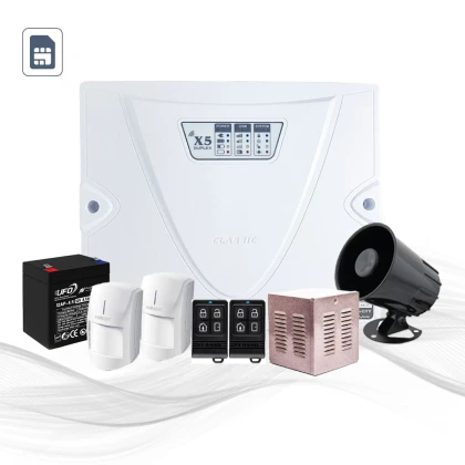 پک دزدگیر کلاسیک با دو چشمی با سیم و مرکز X5