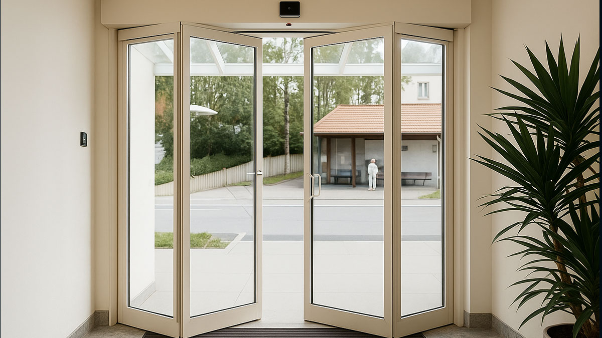 automatic-folding-door-6 درب اتوماتیک شیشه ای تاشو